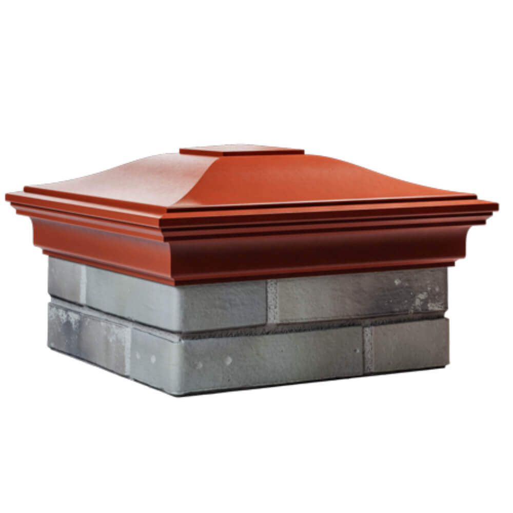 Колпак Zking Монблан Красный на столб 1.5х1.5 кирпича (385х385мм) в Набережных Челнах фото