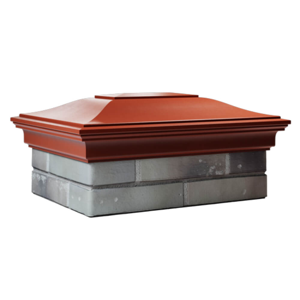 Колпак Zking Монблан Красный на столб 2х1.5 кирпича (515х385мм) в Набережных Челнах фото