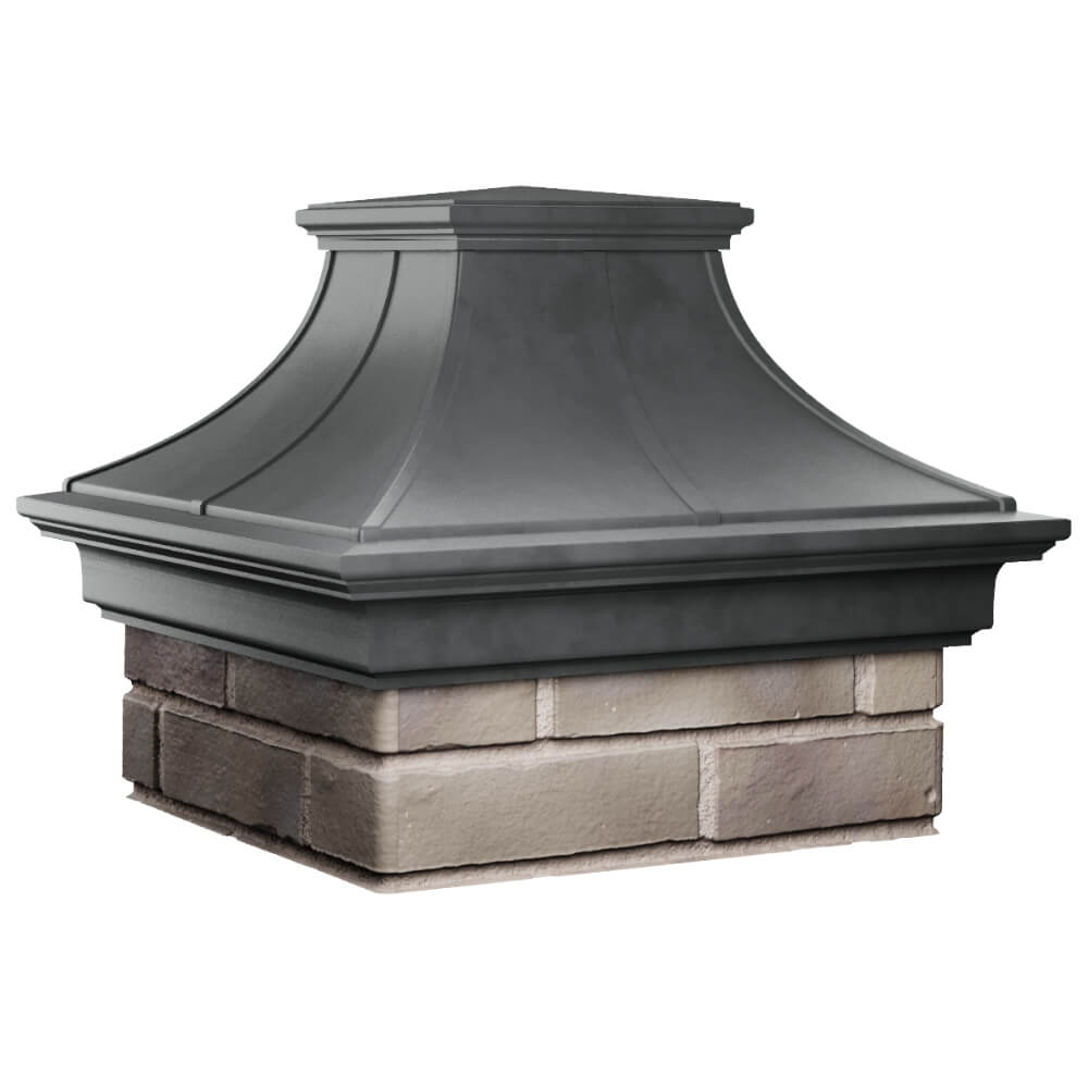 Колпак Zking Монблан Премиум Серый на столб 1.5х1.5 кирпича (385х385мм) в Набережных Челнах фото