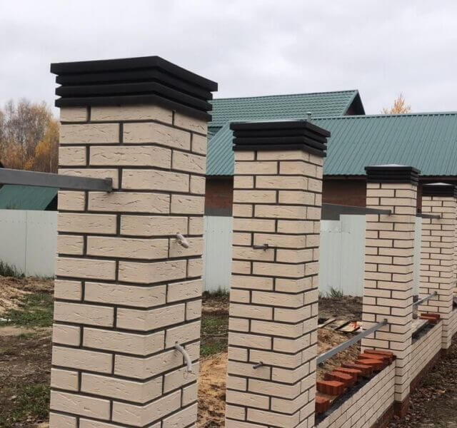 Колпак Zking Бона ХайТек Коричневый на столб 1.5х1.5 кирпича (385х385мм) в Набережных Челнах фото