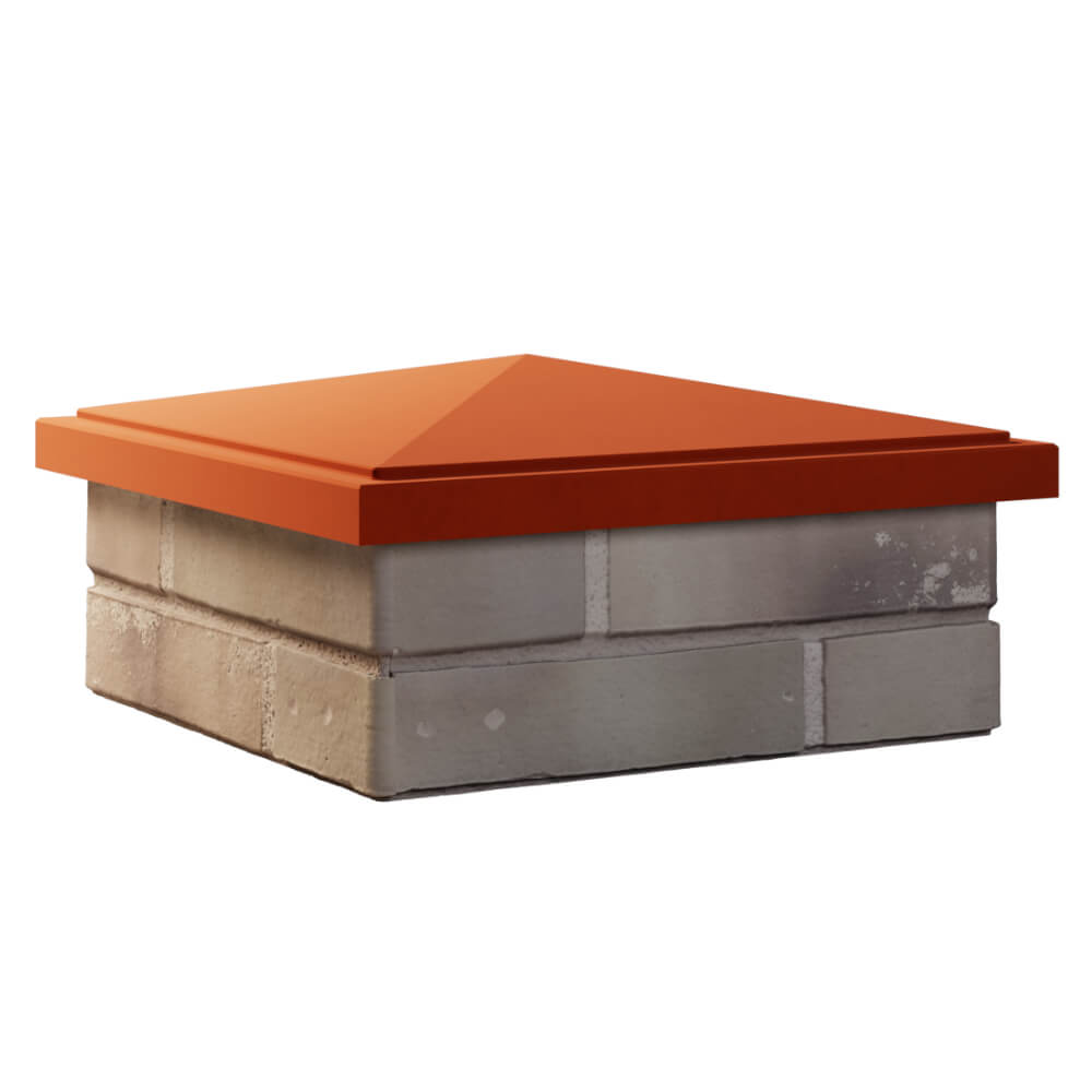 Колпак Zking БонаМоно Красный на столб 1.5х1.5 кирпича (385х385, 400х400мм) в Набережных Челнах фото