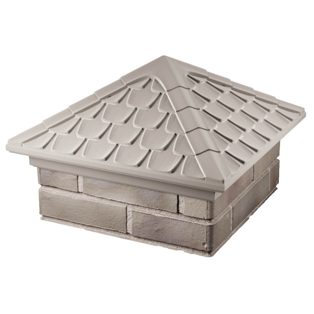 Колпак Zking Эльбрус Бежевый на столб 1.5х1.5 кирпича (385х385мм) в Набережных Челнах фото