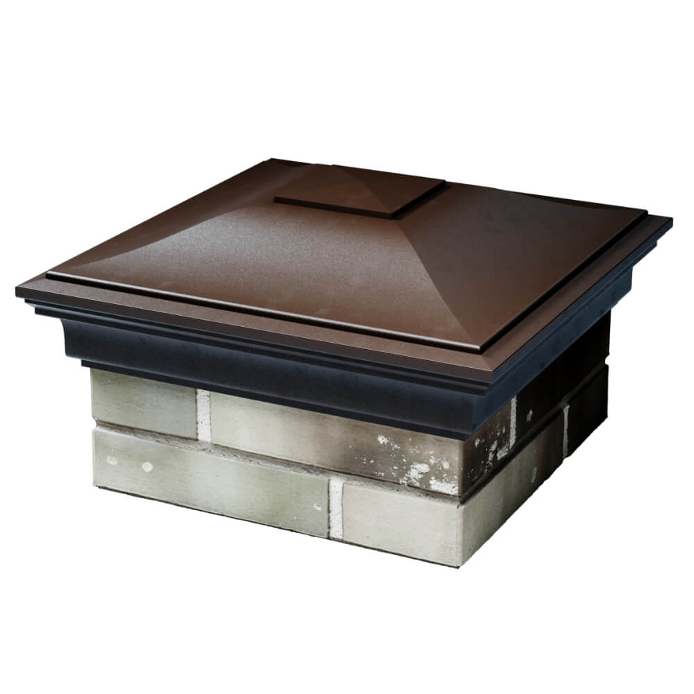 Колпак Zking Монблан Коричневый на столб 1.5х1.5 кирпича (385х385мм) в Набережных Челнах фото