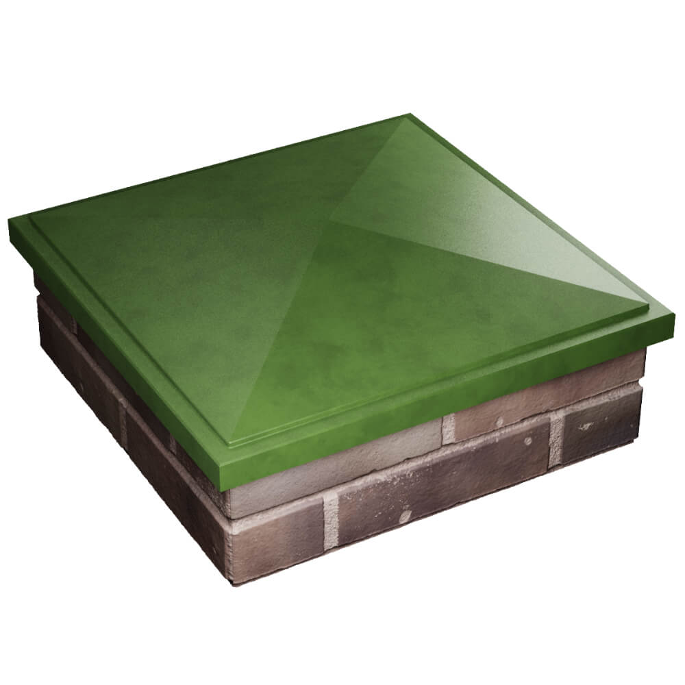 Колпак Zking БонаМоно Зеленый на столб 2х2 кирпича (515х515, 530х530мм) в Набережных Челнах фото