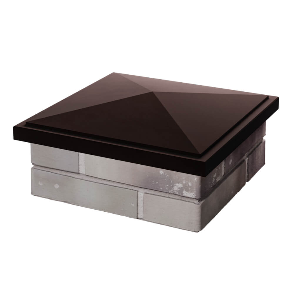 Колпак Zking БонаМоно Коричневый на столб 1.5х1.5 кирпича (385х385, 400х400мм) в Набережных Челнах фото