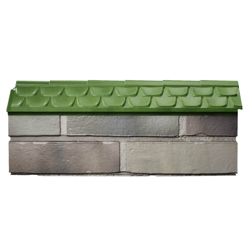 Парапет Zking Эльбрус Зеленый с посадкой на 0.5 кирпича (130мм) в Набережных Челнах фото