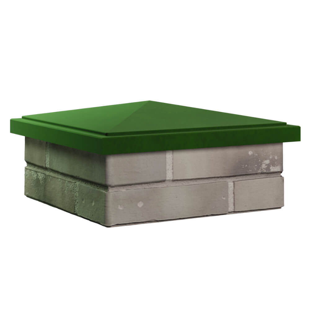 Колпак Zking БонаМоно Зеленый на столб 1.5х1.5 кирпича (385х385, 400х400мм) в Набережных Челнах фото