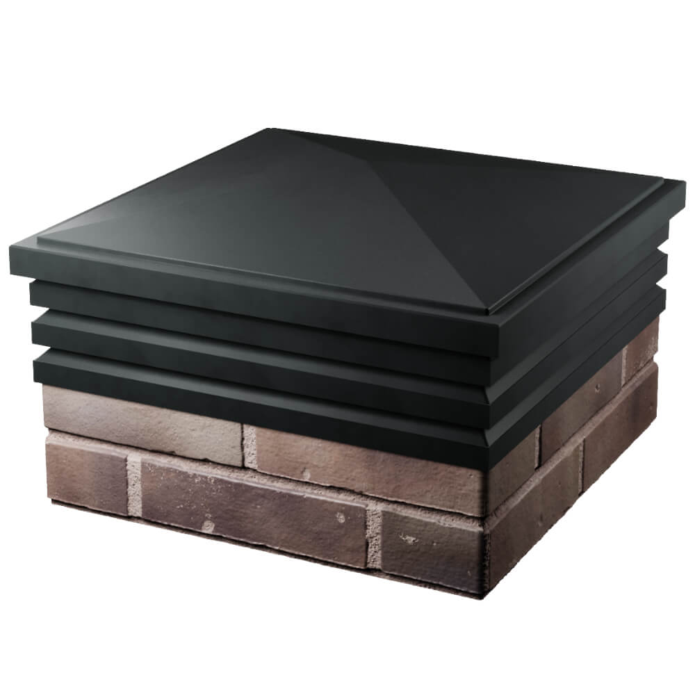 Колпак Zking Бона ХайТек Черный на столб 2х2 кирпича (513х513мм) в Набережных Челнах фото