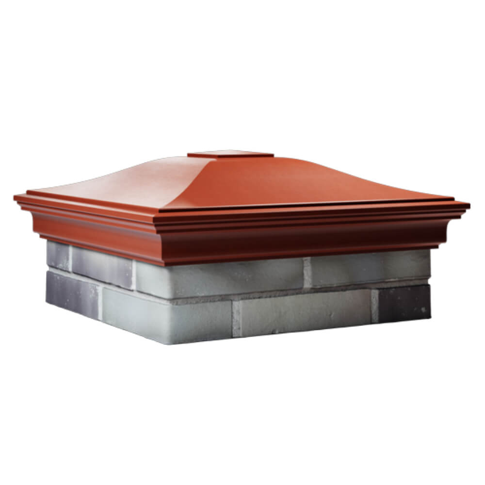 Колпак Zking Монблан Красный на столб 2х2 кирпича (515х515мм) в Набережных Челнах фото