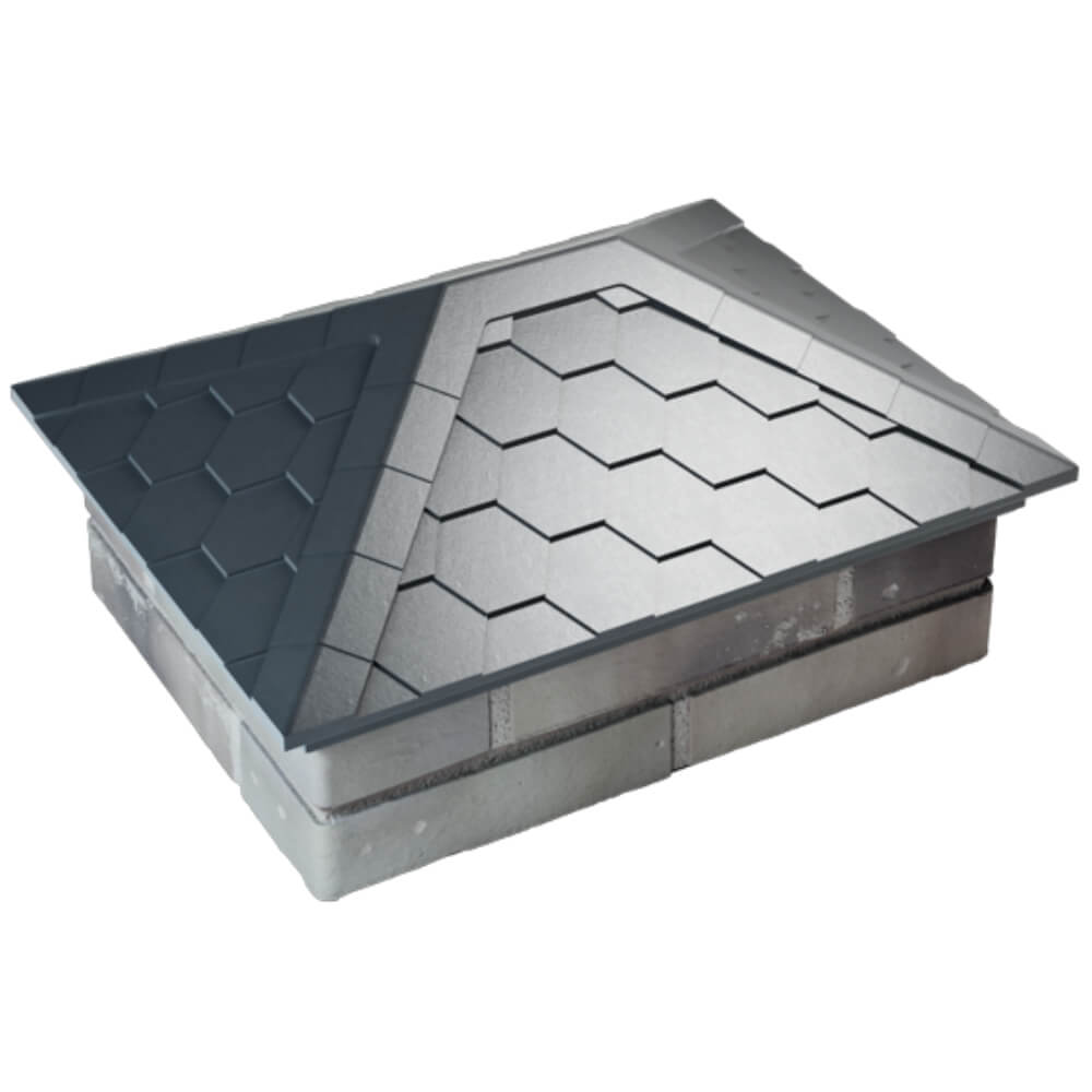 Колпак Zking Эверест Серый на столб 2х1.5 кирпича (520х390мм) Набережные Челны фото