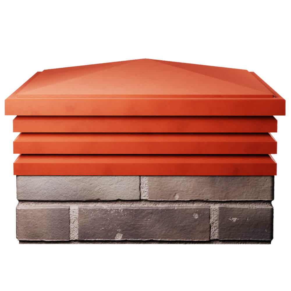 Колпак Zking Бона ХайТек Красный на столб 2х2 кирпича (513х513мм) Набережные Челны фото