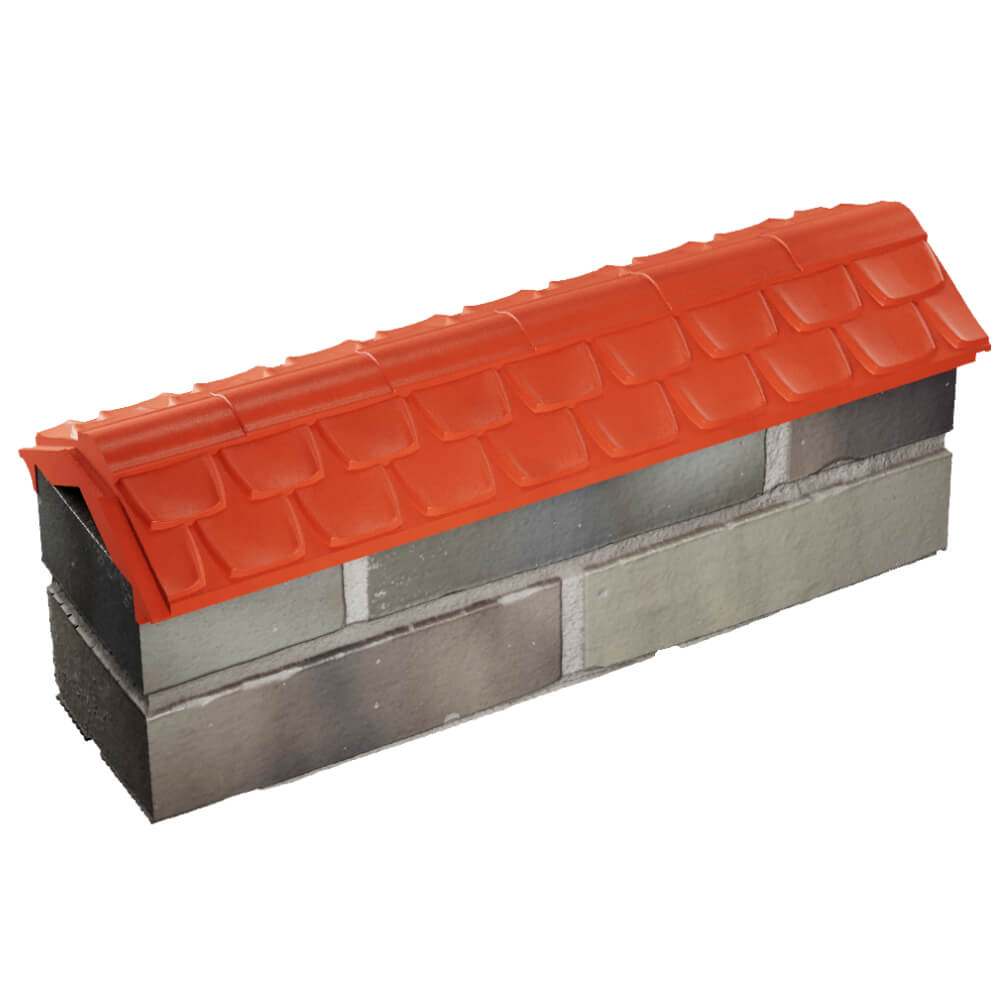 Парапет Zking Эльбрус Красный с посадкой на 0.5 кирпича (130мм) в Набережных Челнах фото