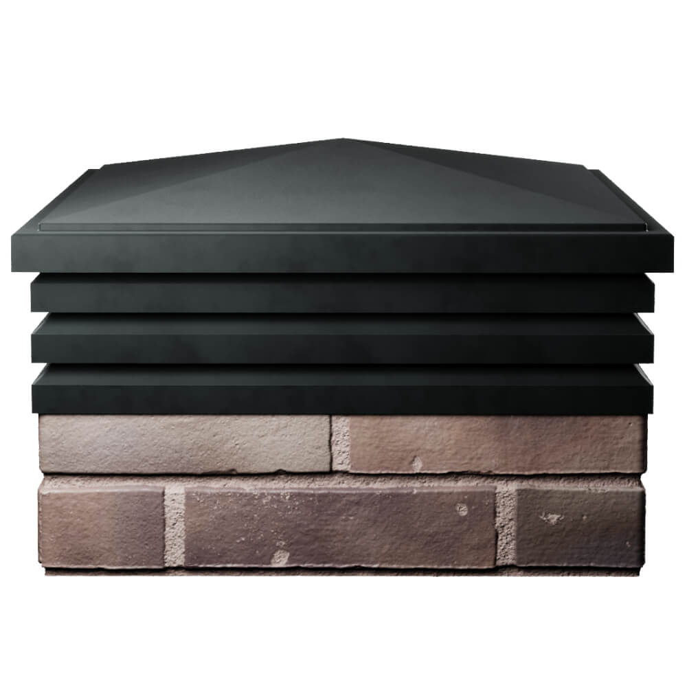 Колпак Zking Бона ХайТек Черный на столб 2х2 кирпича (513х513мм) Набережные Челны фото