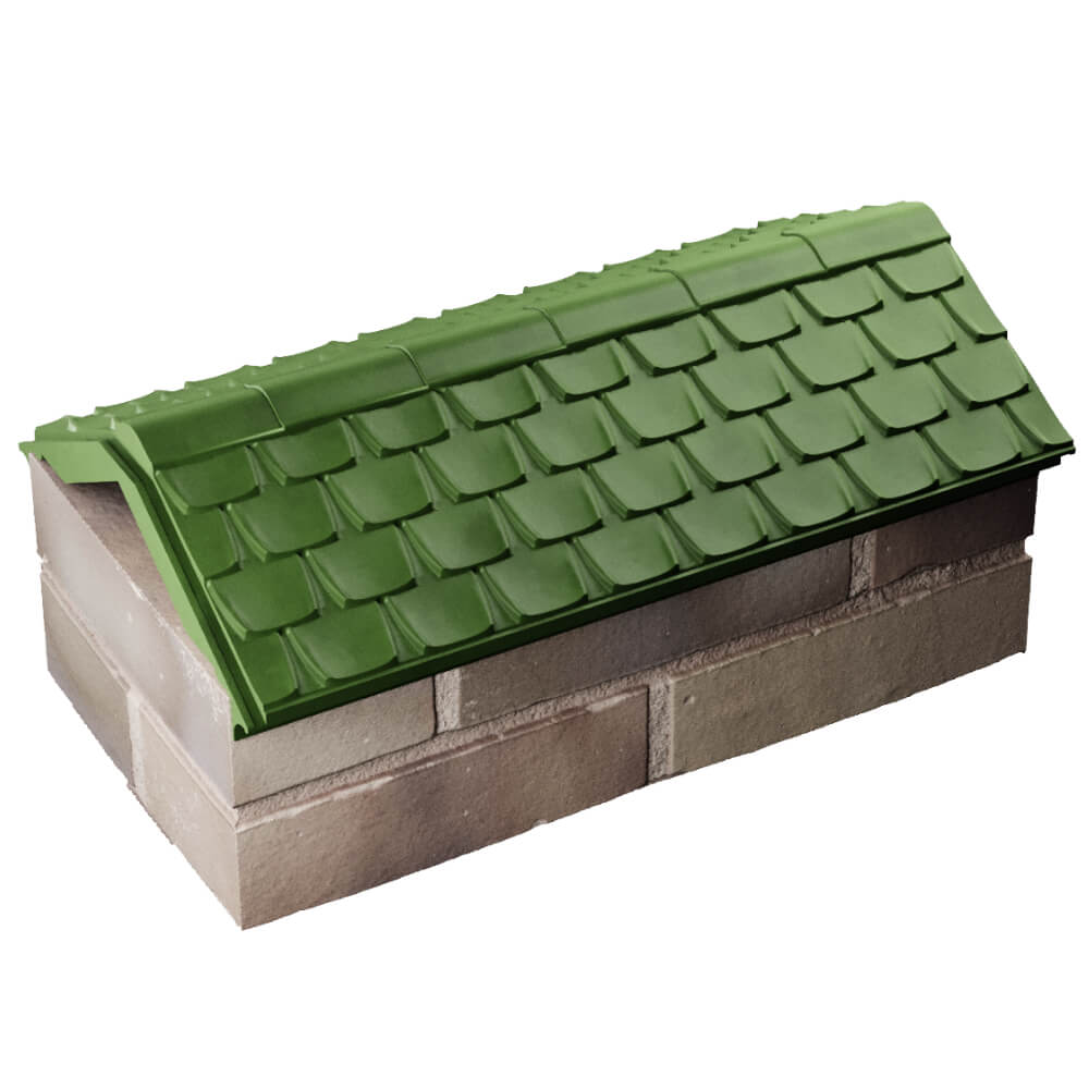 Парапет Zking Эльбрус Зеленый с посадкой на 1 кирпич (255мм) в Набережных Челнах фото