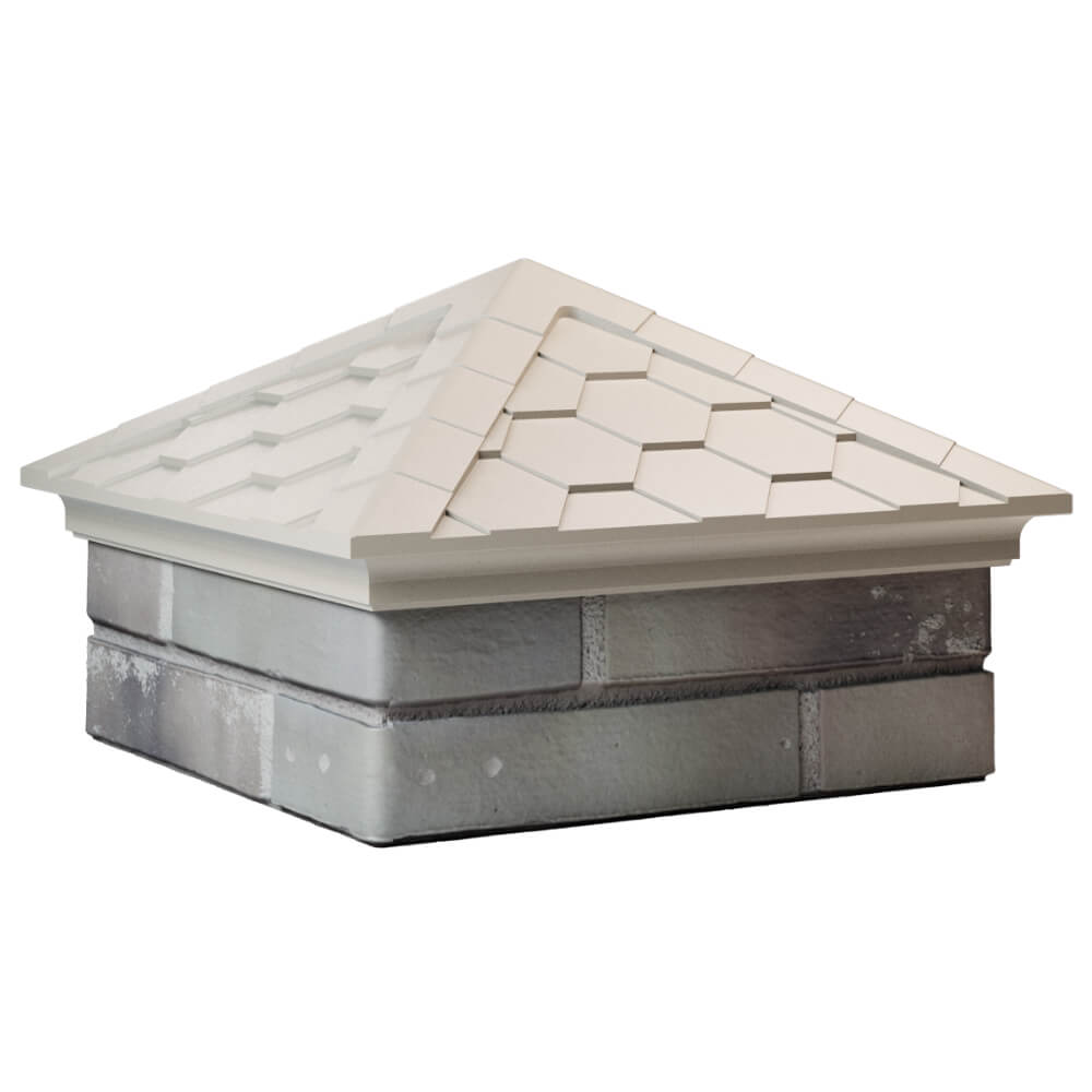 Колпак Zking Эверест Бежевый на столб 1.5х1.5 кирпича (390х390мм) в Набережных Челнах фото