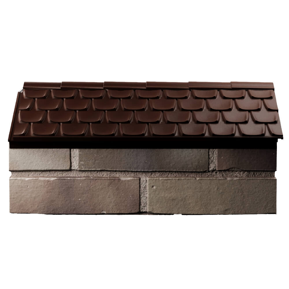 Парапет Zking Эльбрус Коричневый с посадкой на 1 кирпич (255мм) в Набережных Челнах фото