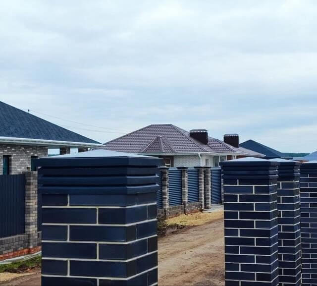 Колпак Zking Бона ХайТек Серый на столб 1.5х1.5 кирпича (385х385мм) в Набережных Челнах фото