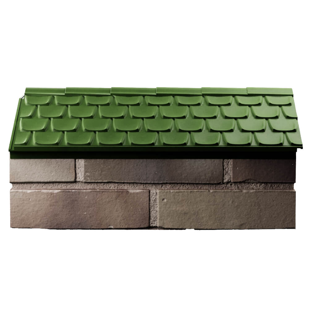 Парапет Zking Эльбрус Зеленый с посадкой на 1 кирпич (255мм) в Набережных Челнах фото
