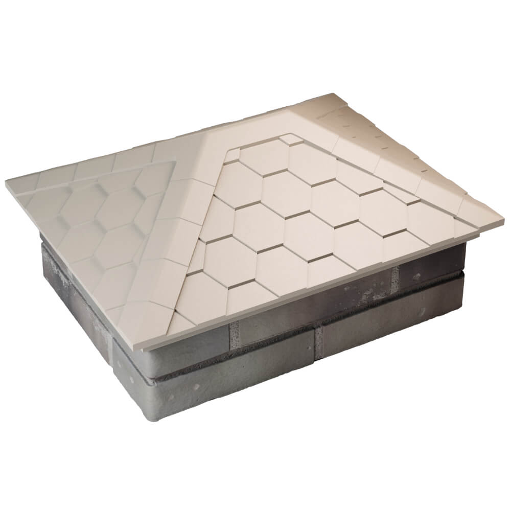 Колпак Zking Эверест Бежевый на столб 2х1.5 кирпича (520х390мм) Набережные Челны фото