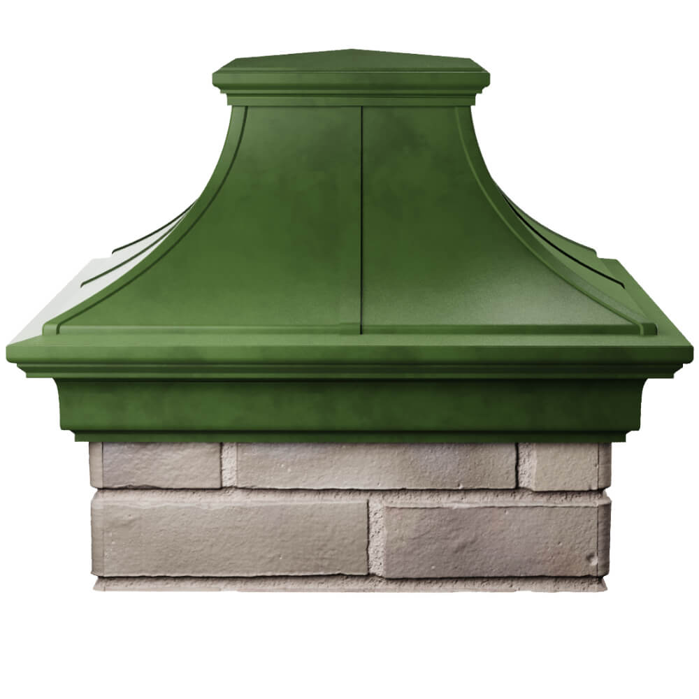 Колпак Zking Монблан Премиум Зеленый на столб 1.5х1.5 кирпича (385х385мм) Набережные Челны фото