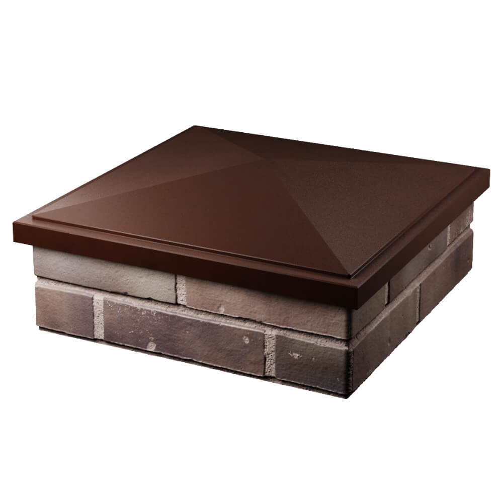 Колпак Zking БонаМоно Коричневый на столб 2х2 кирпича (515х515, 530х530мм) в Набережных Челнах фото