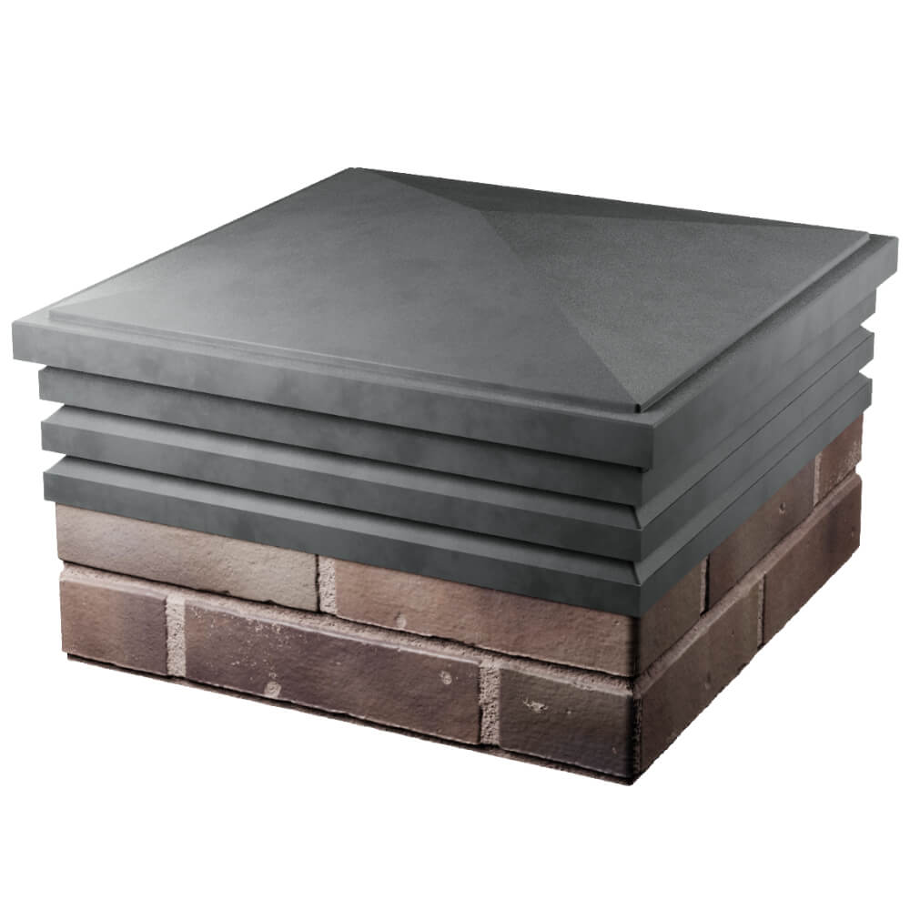 Колпак Zking Бона ХайТек Серый на столб 2х2 кирпича (513х513мм) в Набережных Челнах фото