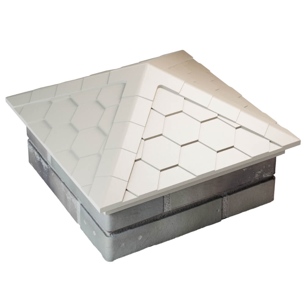 Колпак Zking Эверест Бежевый на столб 1.5х1.5 кирпича (390х390мм) в Набережных Челнах фото