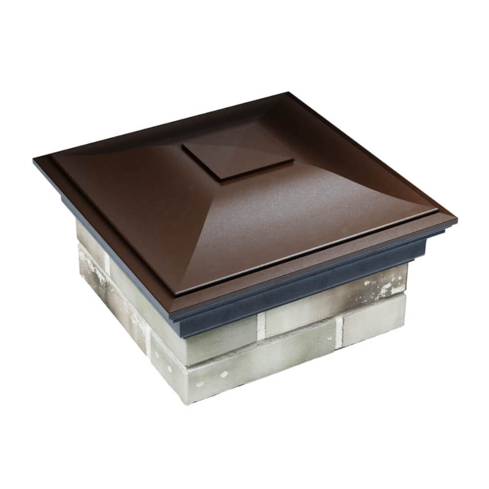 Колпак Zking Монблан Коричневый на столб 1.5х1.5 еврокирпича 0.7НФ (355х355мм) в Набережных Челнах фото