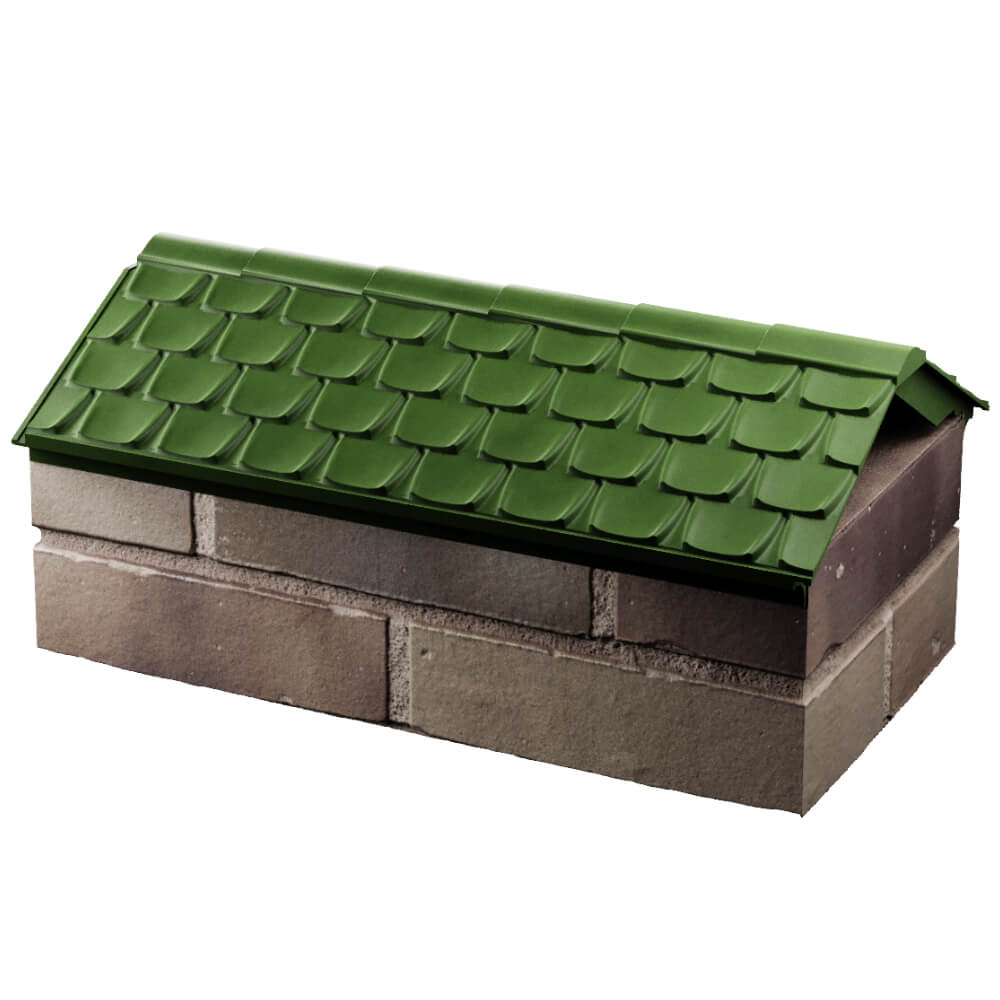 Парапет Zking Эльбрус Зеленый с посадкой на 1 кирпич (255мм) в Набережных Челнах фото