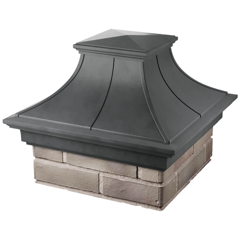 Колпак Zking Монблан Премиум Серый на столб 1.5х1.5 кирпича (385х385мм) в Набережных Челнах фото