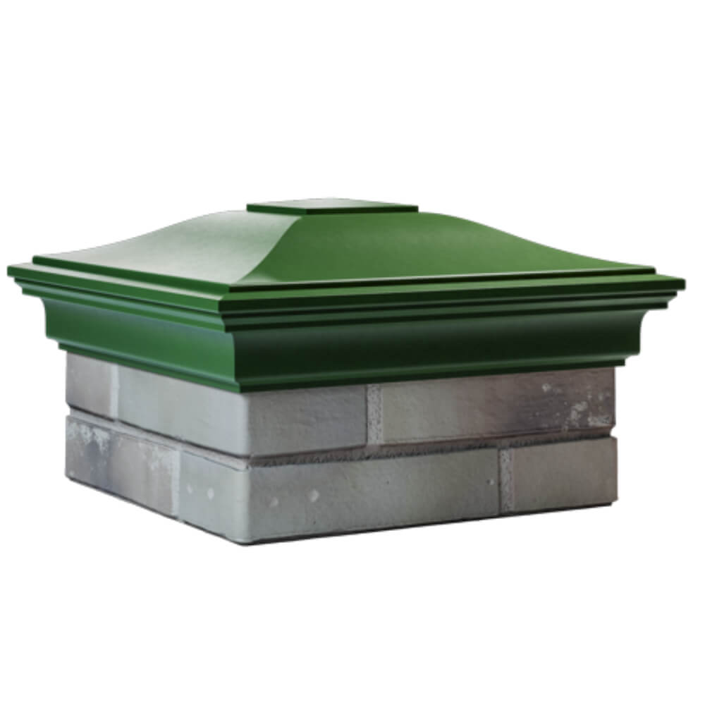 Колпак Zking Монблан Зеленый на столб 1.5х1.5 кирпича (385х385мм) в Набережных Челнах фото