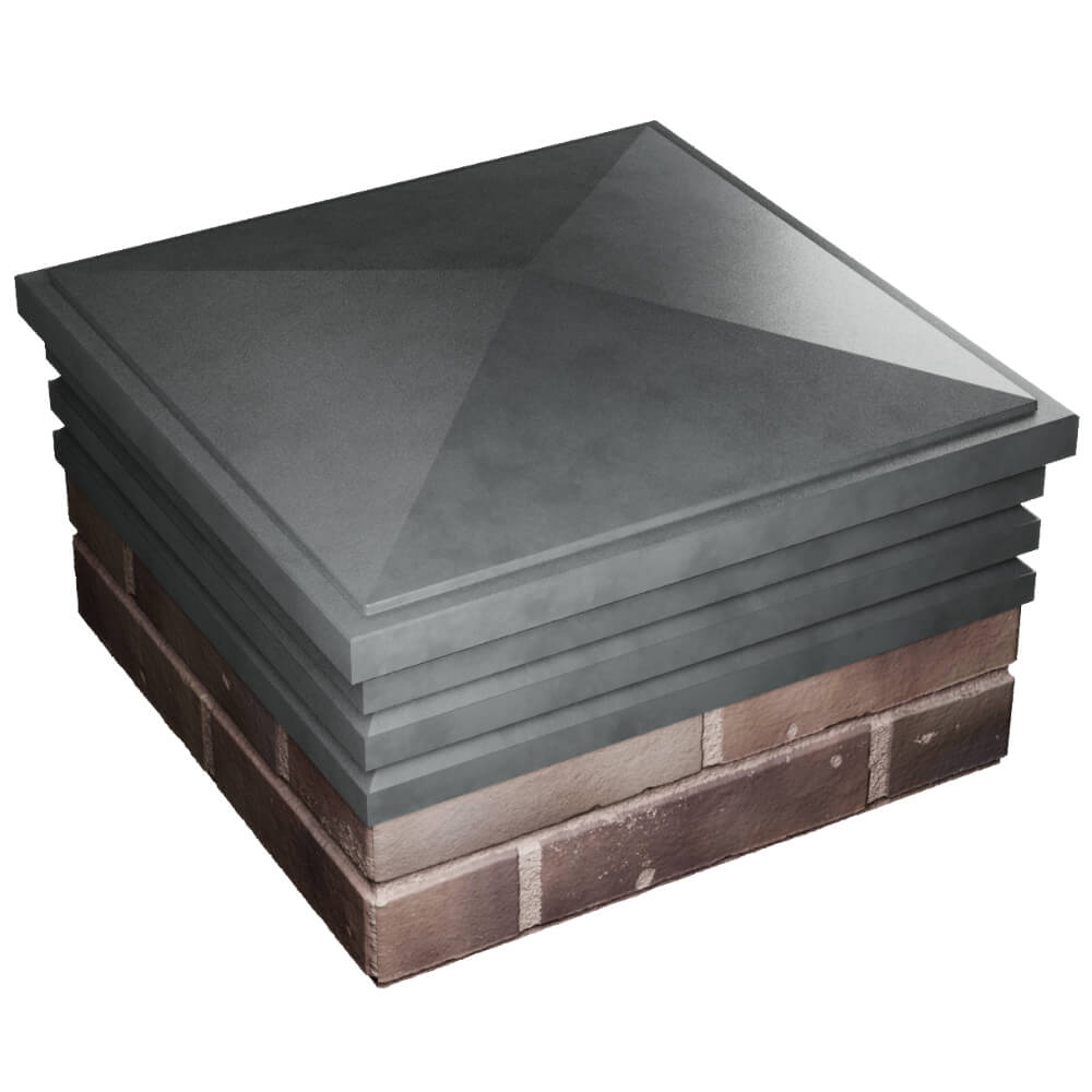 Колпак Zking Бона ХайТек Серый на столб 2х2 кирпича (513х513мм) в Набережных Челнах фото