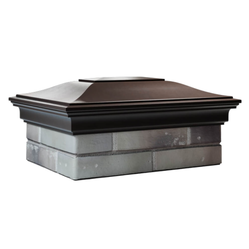 Колпак Zking Монблан Коричневый на столб 2х1.5 кирпича (515х385мм) в Набережных Челнах фото