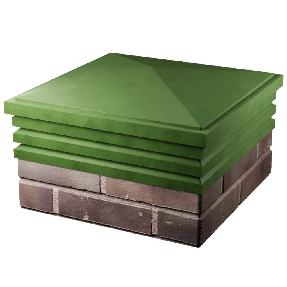 Колпак Zking Бона ХайТек Зеленый на столб 2х2 кирпича (513х513мм) в Набережных Челнах фото