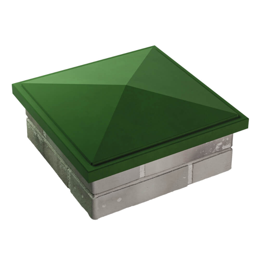 Колпак Zking БонаМоно Зеленый на столб 1.5х1.5 кирпича (385х385, 400х400мм) в Набережных Челнах фото