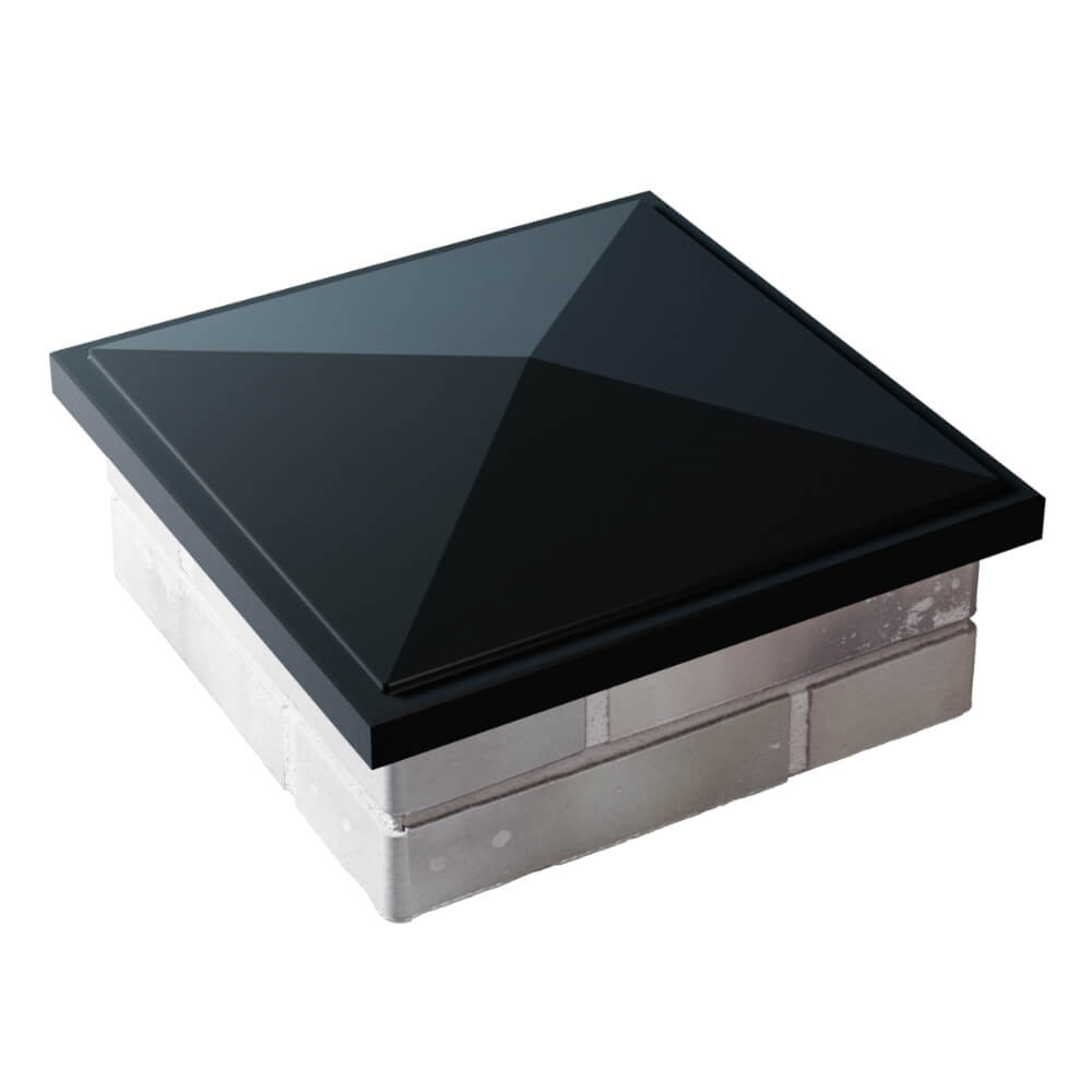 Колпак Zking БонаМоно Черный на столб 1.5х1.5 кирпича (385х385, 400х400мм) в Набережных Челнах фото