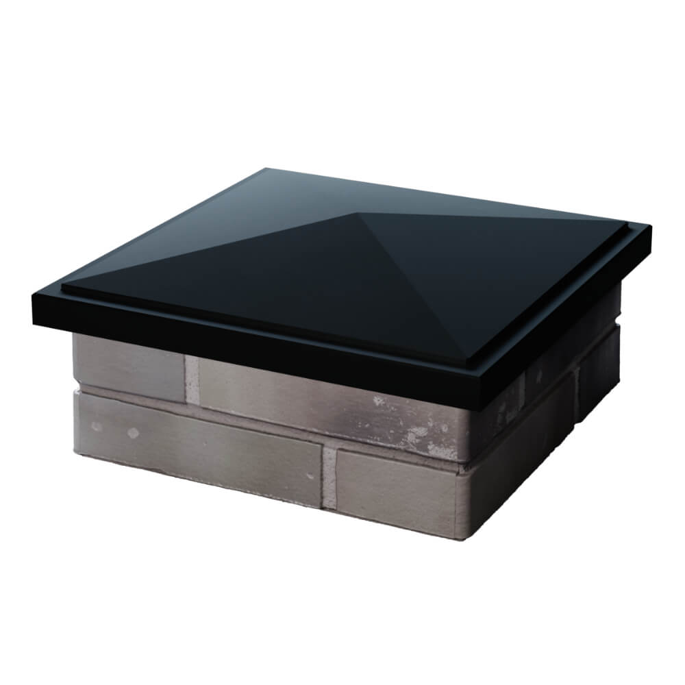 Колпак Zking БонаМоно Черный на столб 1.5х1.5 кирпича (385х385, 400х400мм) в Набережных Челнах фото