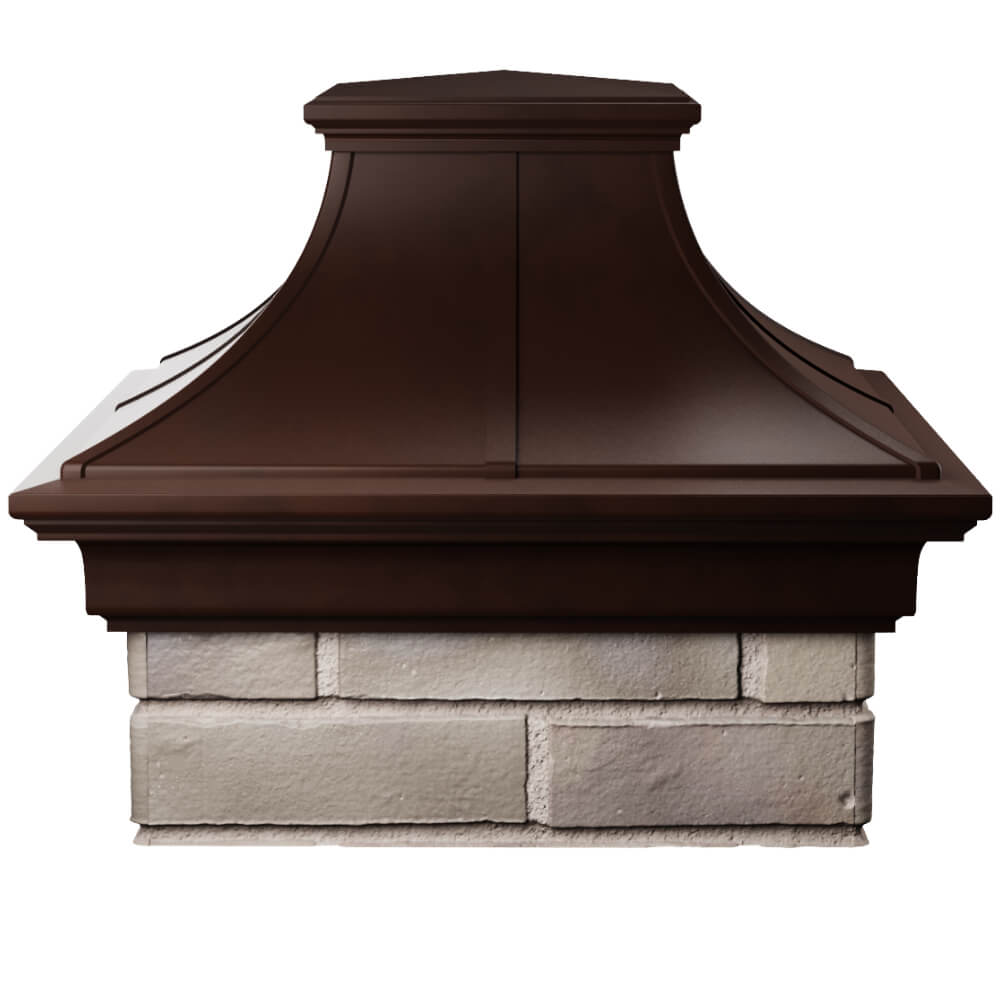 Колпак Zking Монблан Премиум Коричневый на столб 1.5х1.5 кирпича (385х385мм) Набережные Челны фото