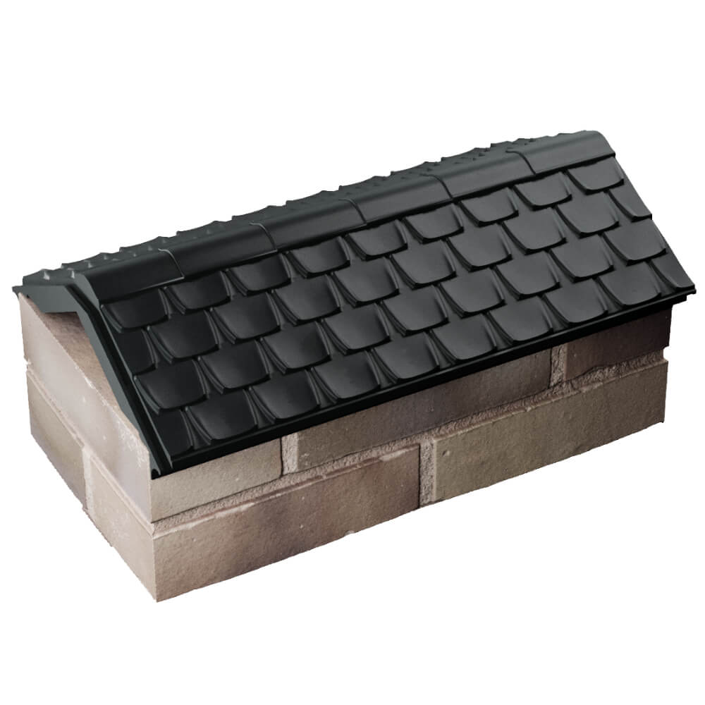 Парапет Zking Эльбрус Черный с посадкой на 1 кирпич (255мм) в Набережных Челнах фото