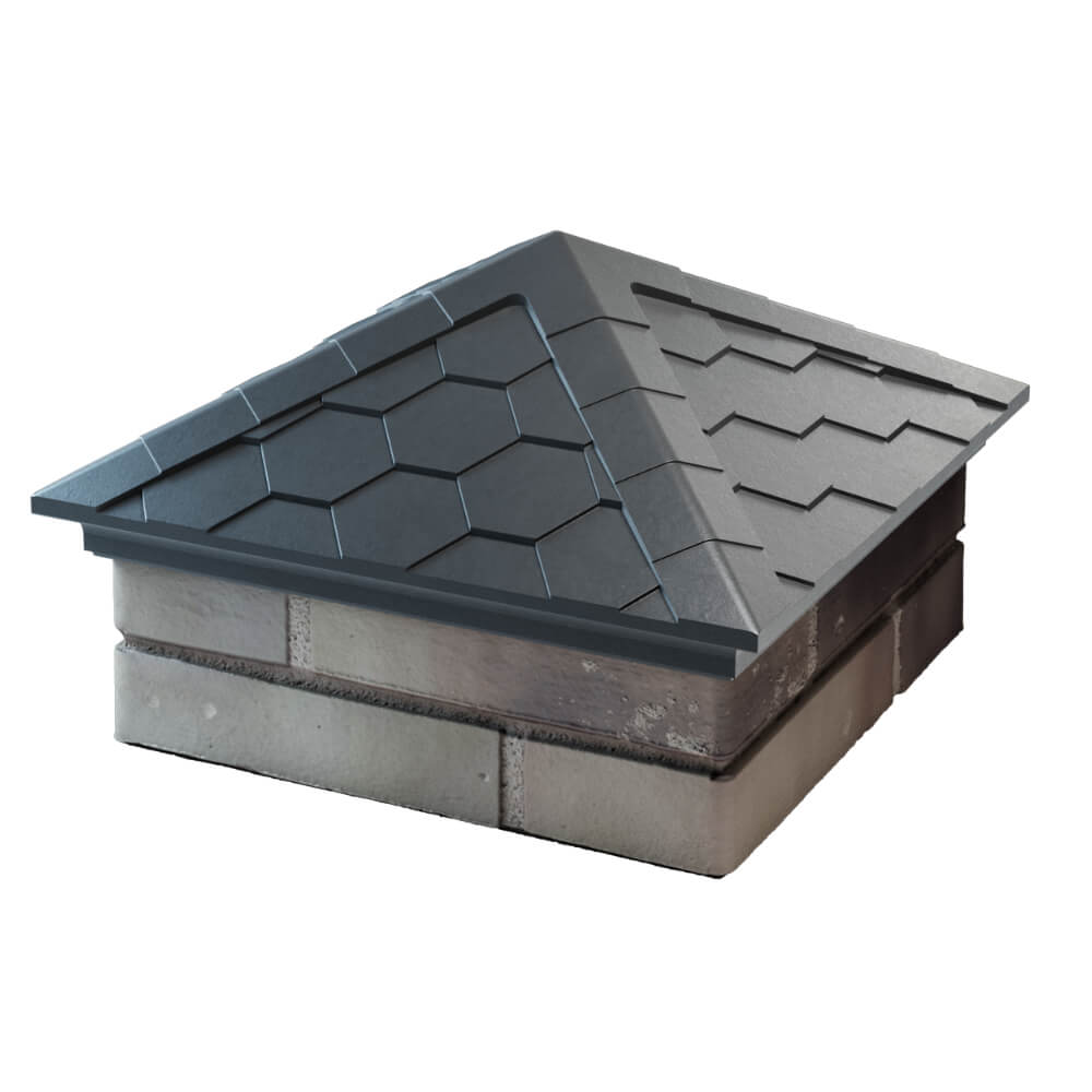 Колпак Zking Эверест Серый на столб 1.5х1.5 кирпича (390х390мм) в Набережных Челнах фото