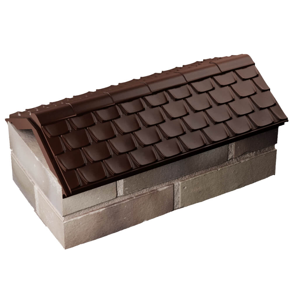 Парапет Zking Эльбрус Коричневый с посадкой на 1 кирпич (255мм) в Набережных Челнах фото