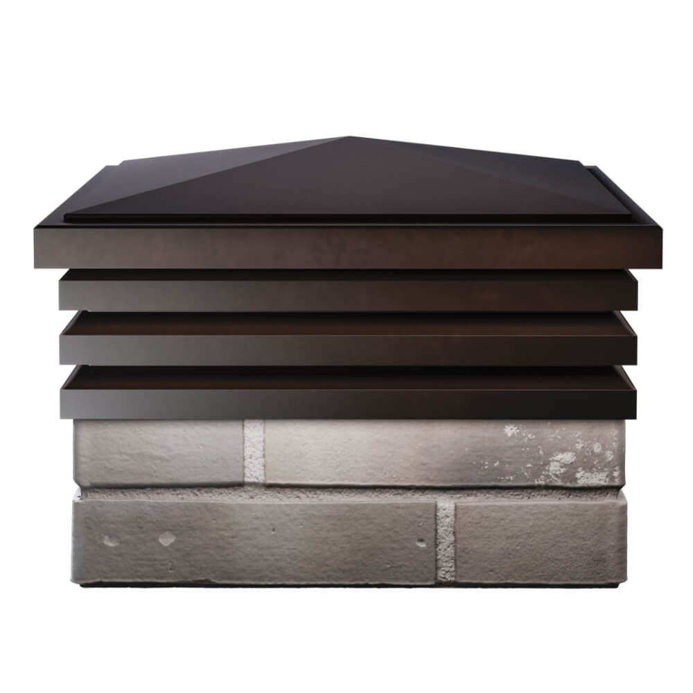 Колпак Zking Бона ХайТек Коричневый на столб 1.5х1.5 кирпича (385х385мм) Набережные Челны фото