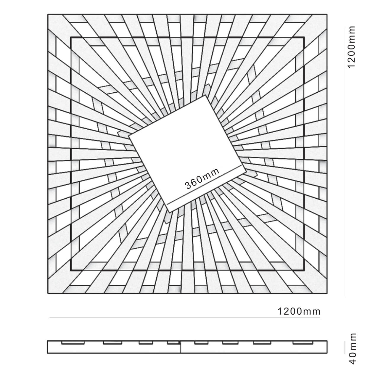 Приствольная решетка для дерева ZKING ATMOSPHERE 1.2х1.2м Черная в Набережных Челнах фото