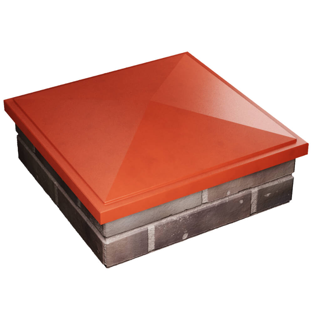 Колпак Zking БонаМоно Красный на столб 2х2 кирпича (515х515, 530х530мм) в Набережных Челнах фото