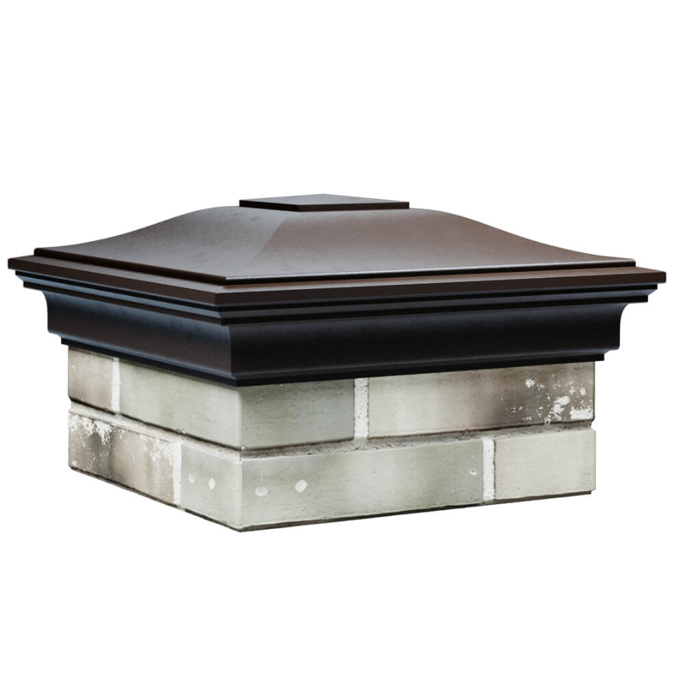 Колпак Zking Монблан Коричневый на столб 1.5х1.5 кирпича (385х385мм) в Набережных Челнах фото