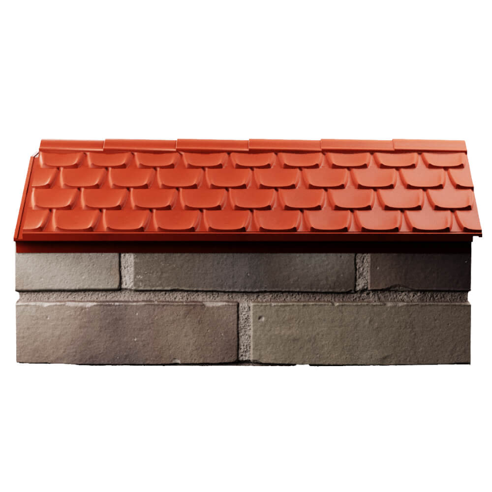 Парапет Zking Эльбрус Красный с посадкой на 1 кирпич (255мм) в Набережных Челнах фото