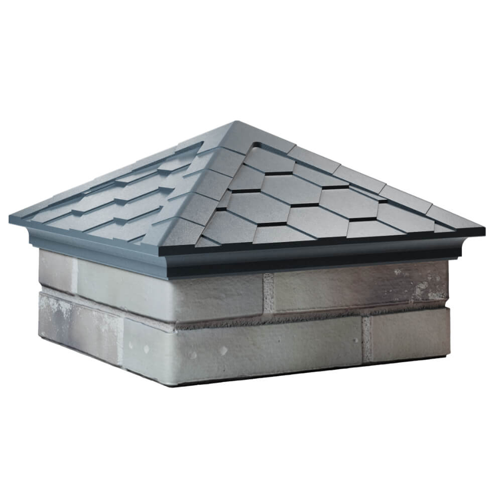 Колпак Zking Эверест Серый на столб 1.5х1.5 кирпича (390х390мм) в Набережных Челнах фото