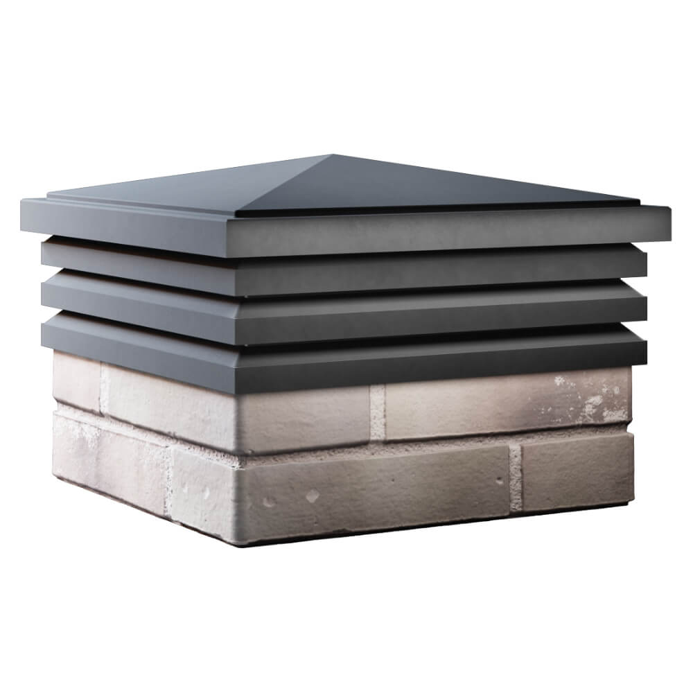 Колпак Zking Бона ХайТек Серый на столб 1.5х1.5 кирпича (385х385мм) в Набережных Челнах фото