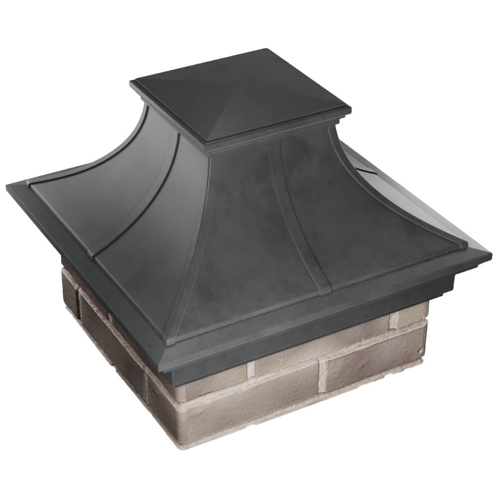 Колпак Zking Монблан Премиум Серый на столб 1.5х1.5 кирпича (385х385мм) в Набережных Челнах фото