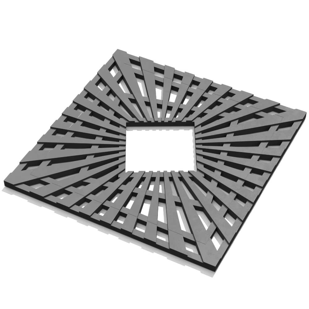 Приствольная решетка для дерева ZKING ATMOSPHERE 1.2х1.2м Серая в Набережных Челнах фото